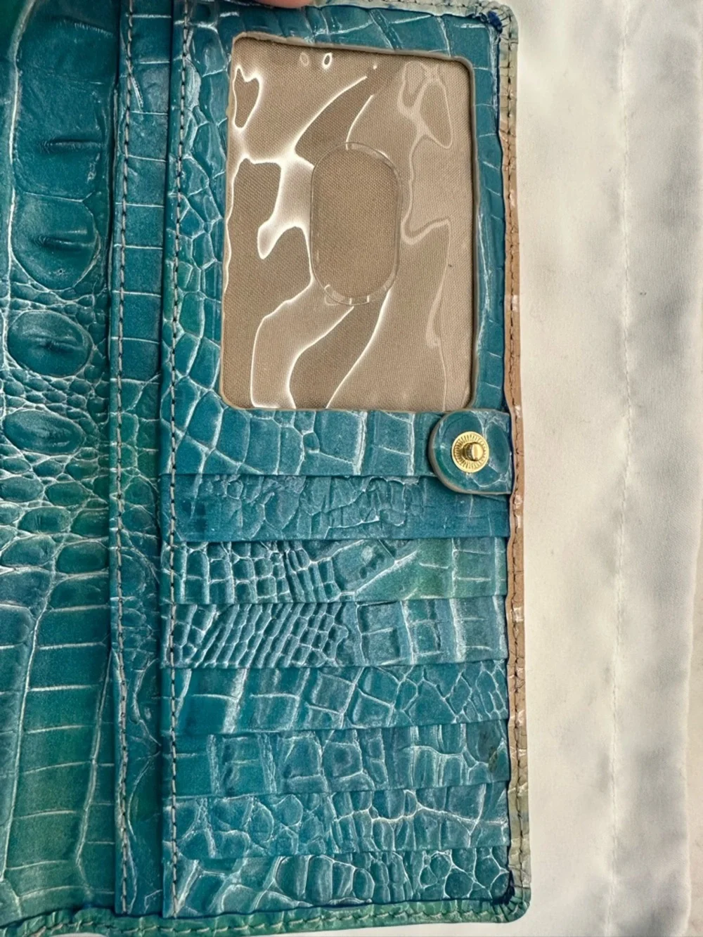 Brahmin Carrie Crossbody & Matching Ady Wallet in Ocean Ombre - EUC - Picture 11 of 11